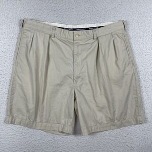 Polo Golf Shorts‎ Mens 38 Beige Pleated Vintage Travel Vacation Casual Everyday